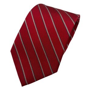 Jos‎ A. Bank Men's Rep Neck Tie Red Stripes Silk 3.5" x 60" Power Career Formal
